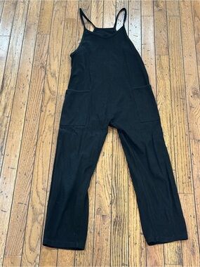 SHEIN Black Kids Utility Strap Jumpsuit